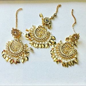 Punjabi Indian Bollywood Jewelry Earrings tikka.